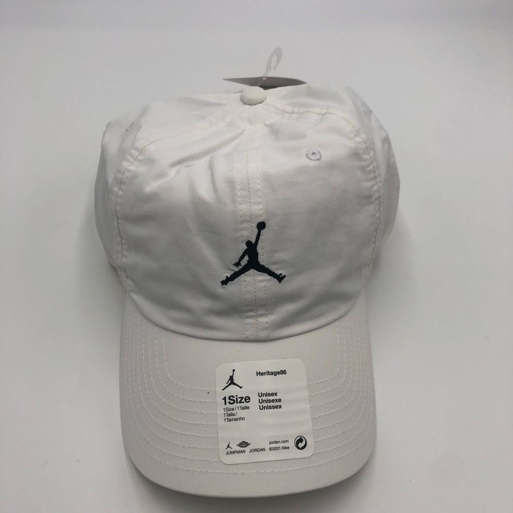 New Authentic Jordan H86 Washed‎ Adjustable Basketball Cap White & Black